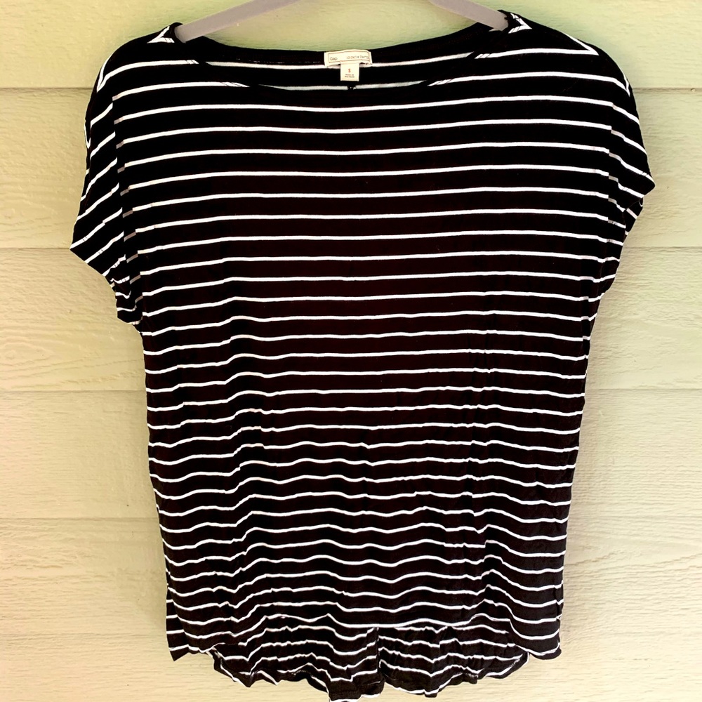 Black and White Striped T